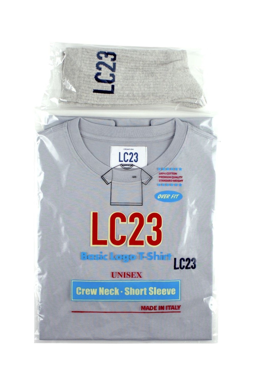 Abbigliamento LC23 | Basic T-Shirt + Socks Grey-Navy