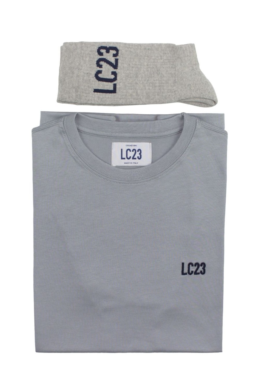 Abbigliamento LC23 | Basic T-Shirt + Socks Grey-Navy