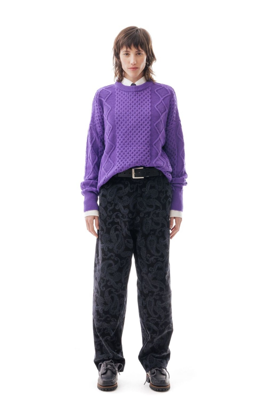 Abbigliamento LC23 | Irish Knit Sweater Purple