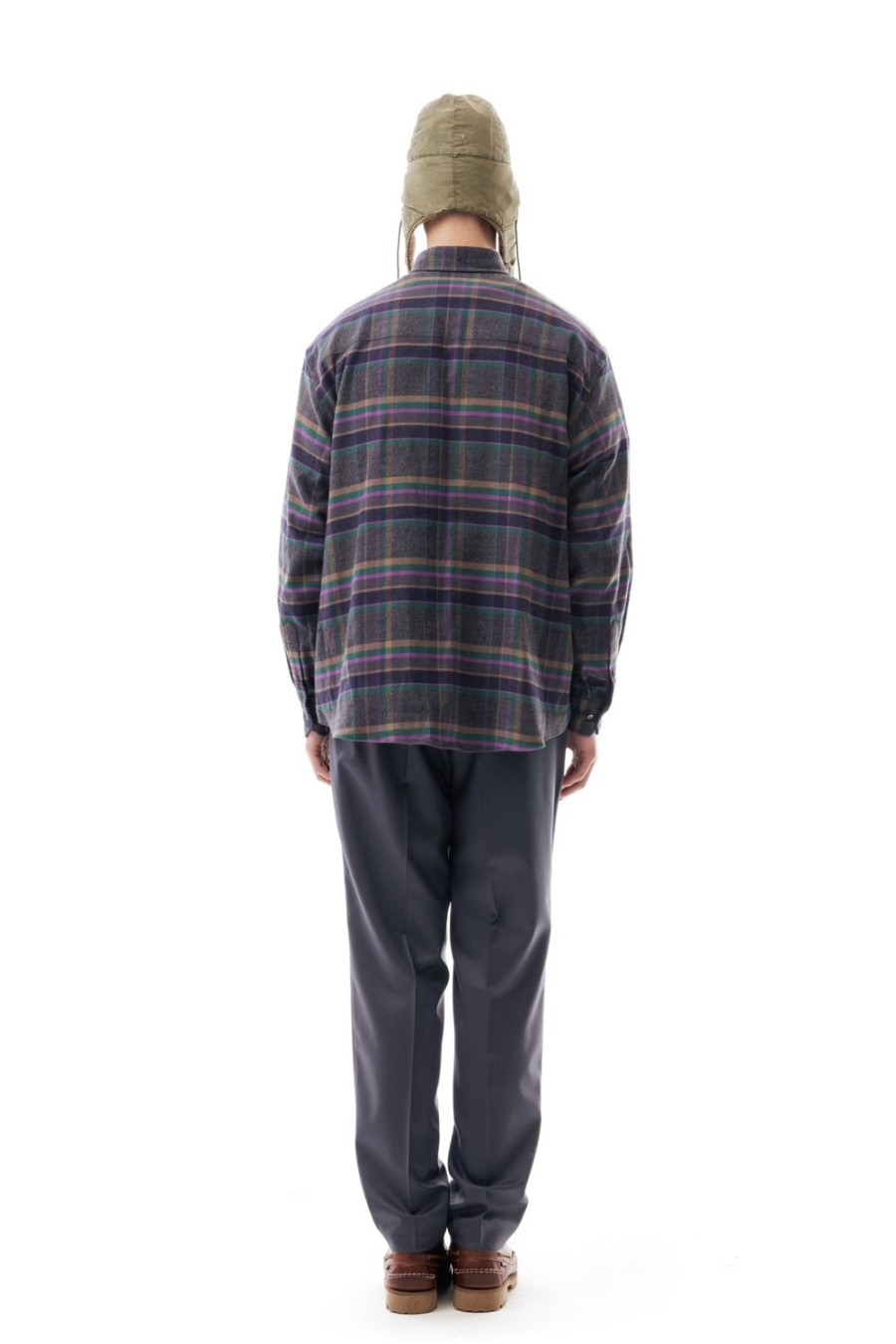 Abbigliamento LC23 | Flannel Check Shirt Grey/Purple