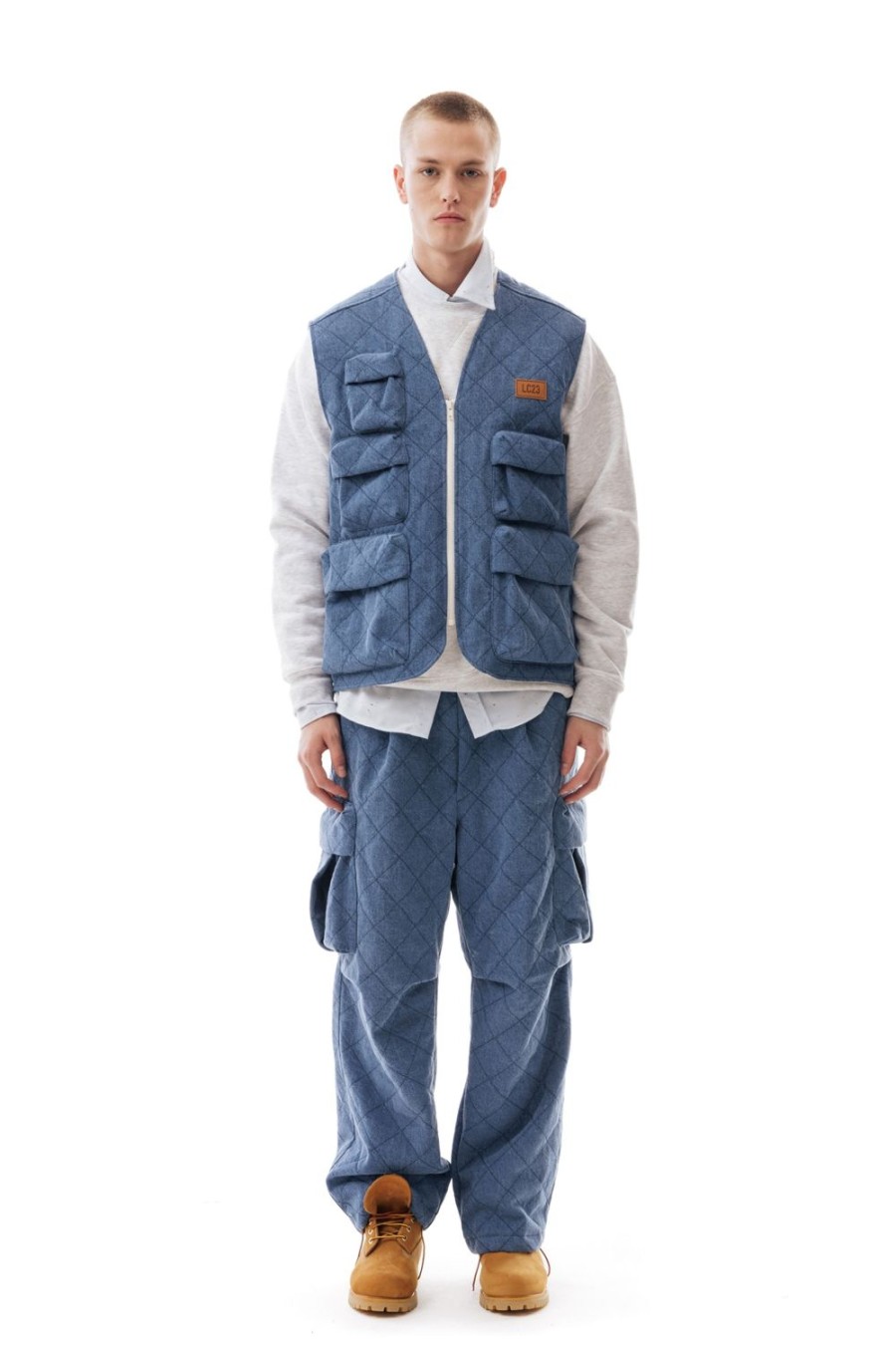 Abbigliamento LC23 | Quilted Denim Multipocket Vest