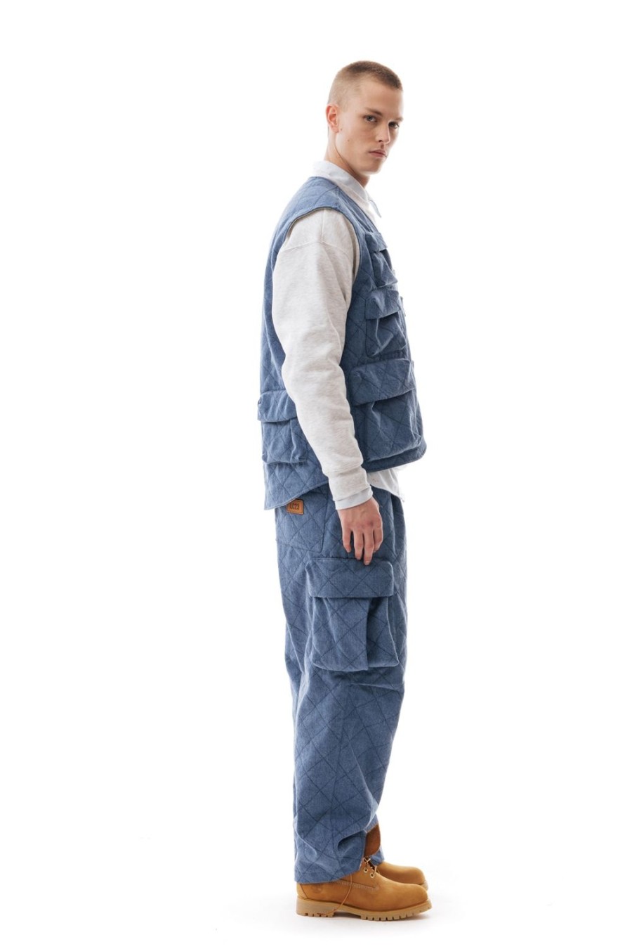 Abbigliamento LC23 | Quilted Denim Multipocket Vest