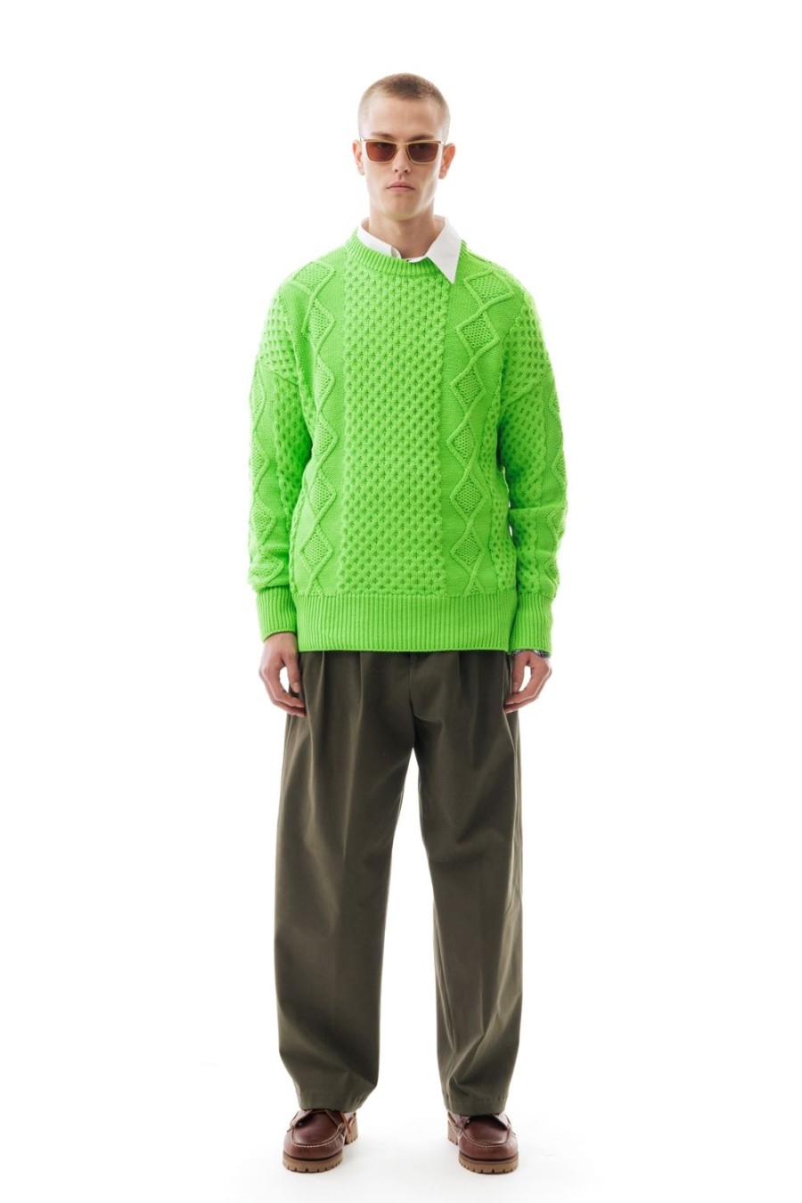 Abbigliamento LC23 | Irish Knit Sweater Green