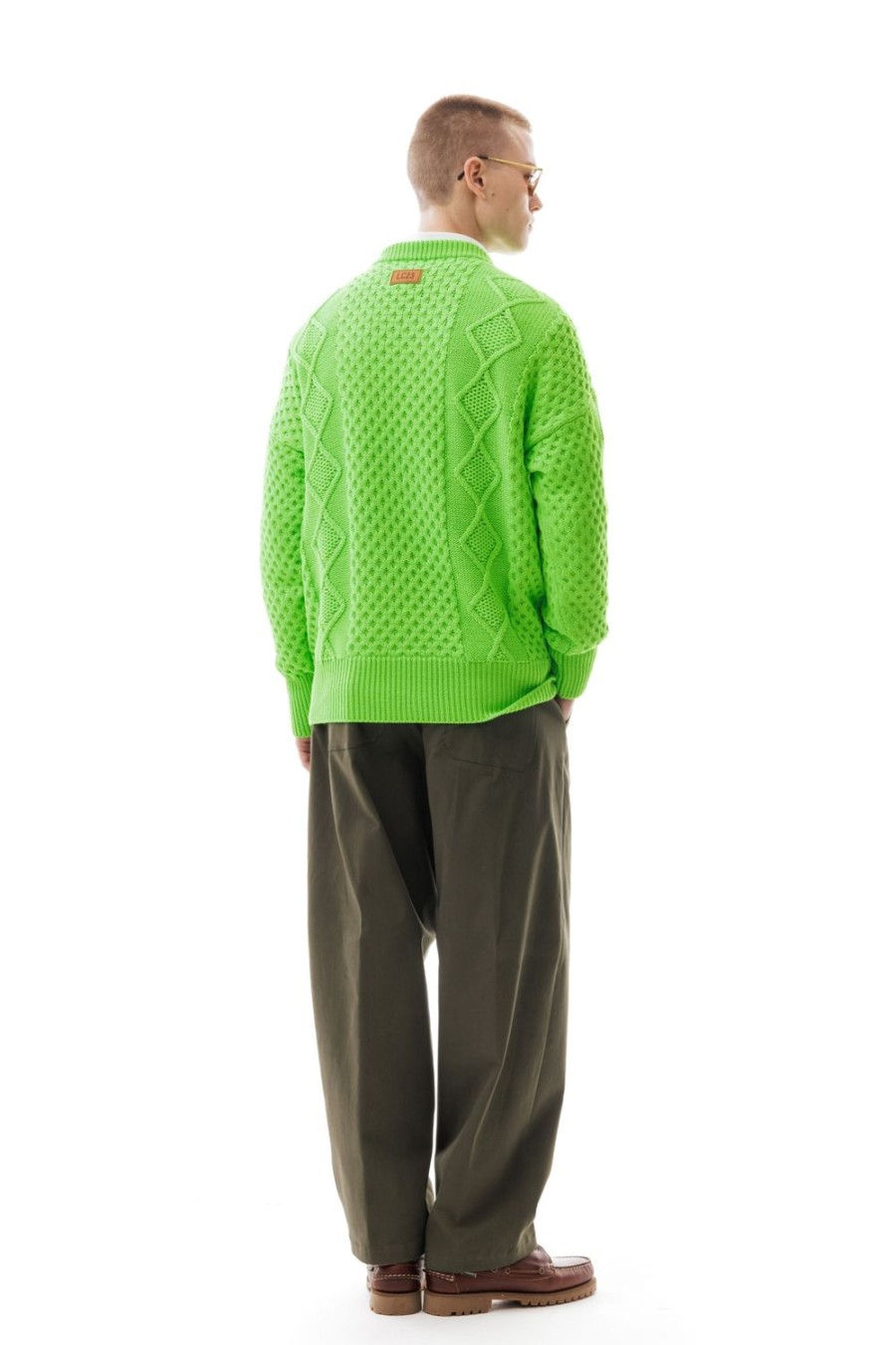 Abbigliamento LC23 | Irish Knit Sweater Green