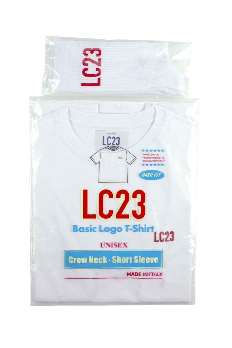 Abbigliamento LC23 | Basic T-Shirt + Socks White-Red