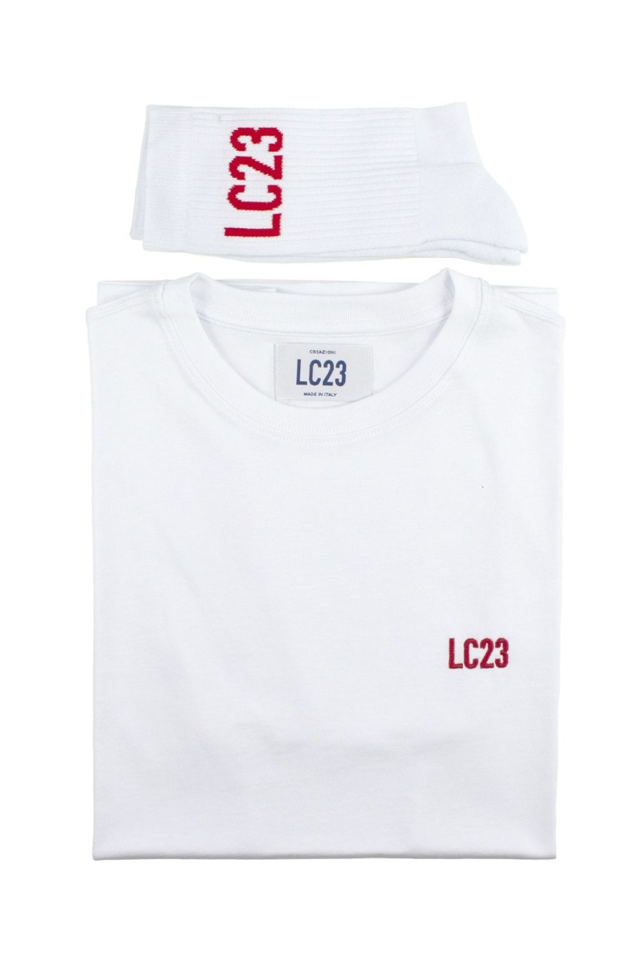 Abbigliamento LC23 | Basic T-Shirt + Socks White-Red