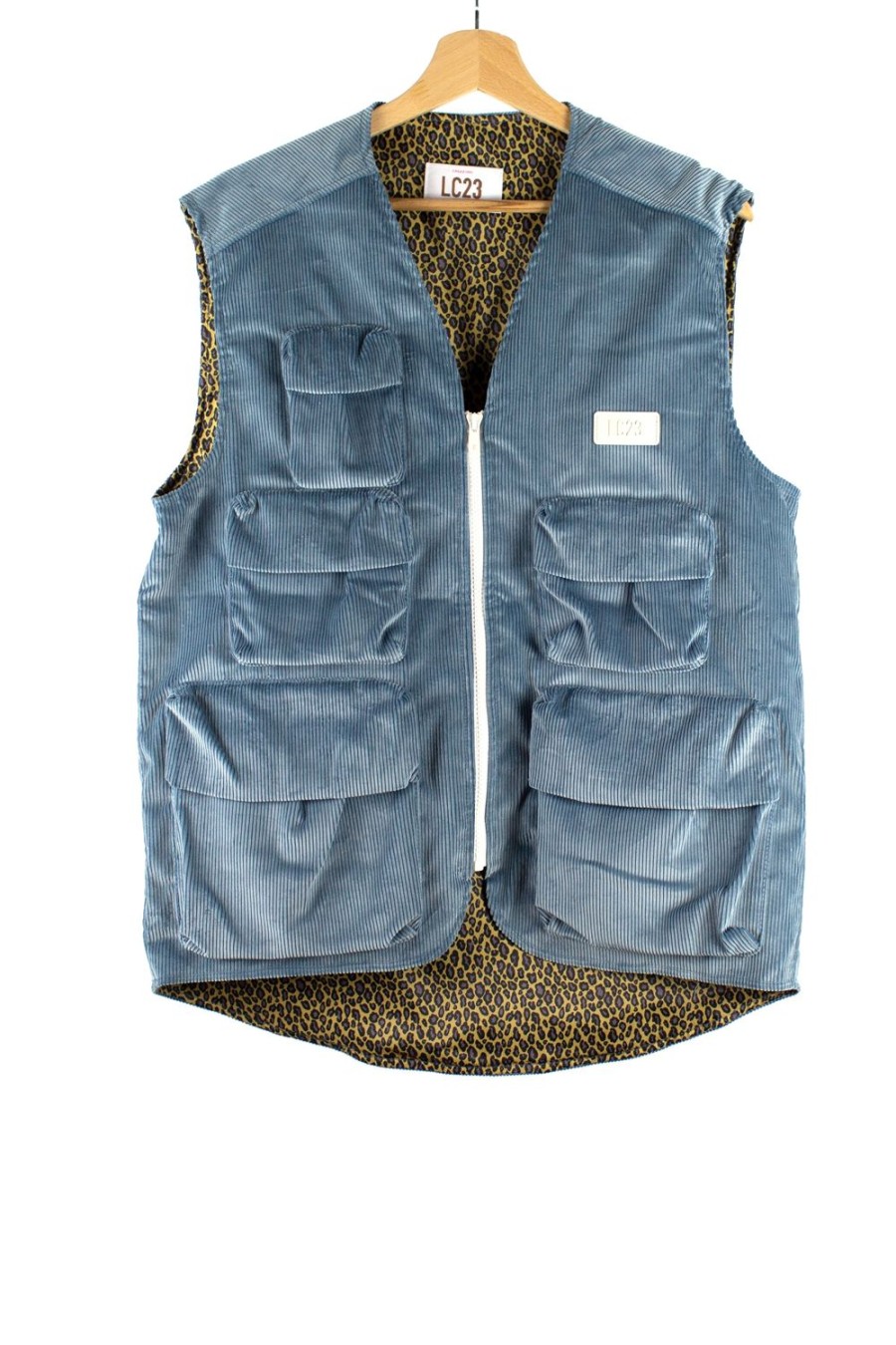 Abbigliamento LC23 | Corduroy Multipocket Vest Blue