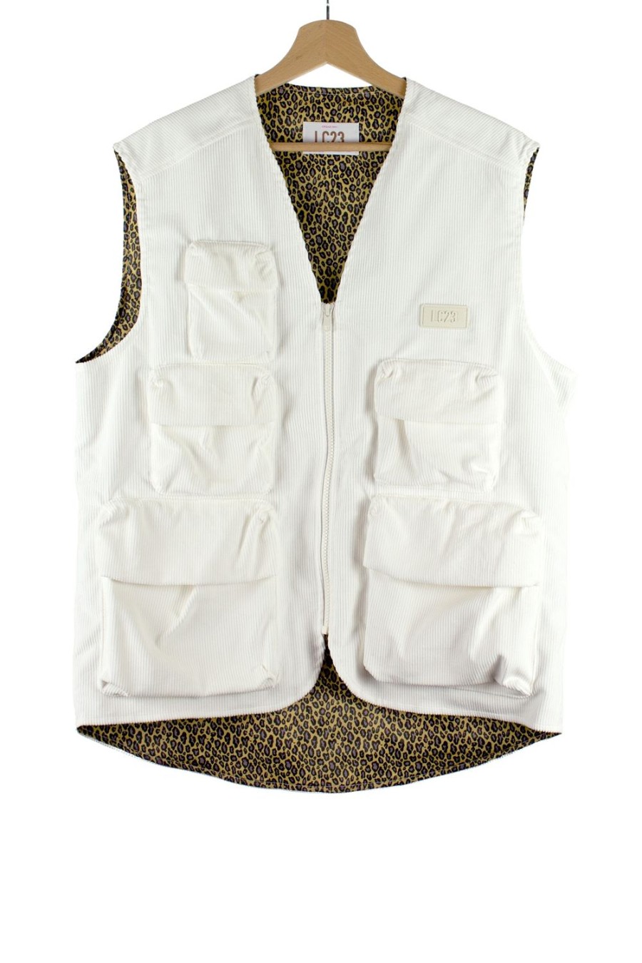 Abbigliamento LC23 | Corduroy Multipocket Vest White