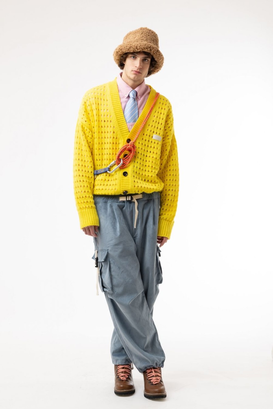 Abbigliamento LC23 | Perforated Cardigan Yellow