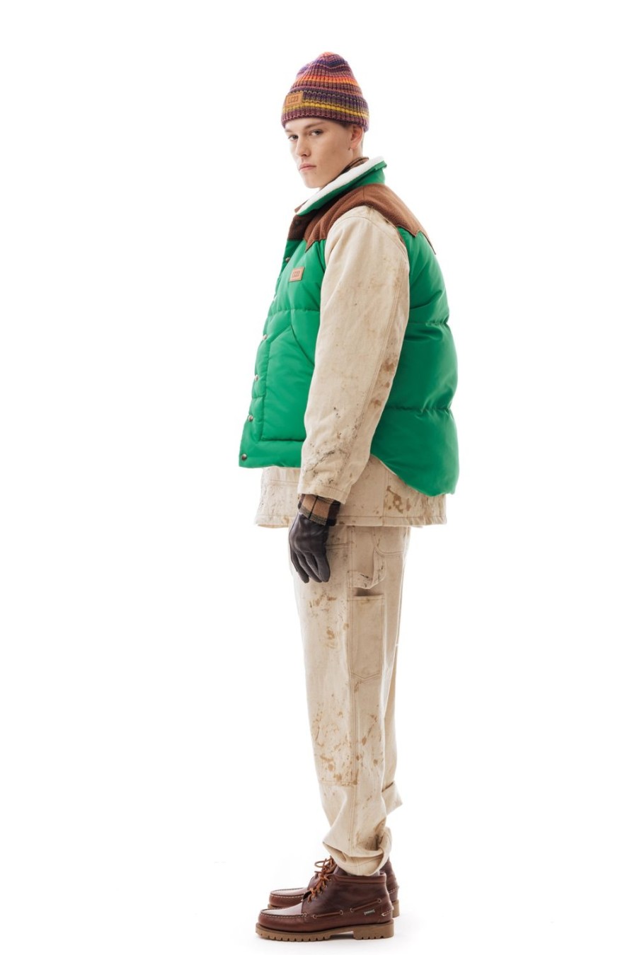 Abbigliamento LC23 | Paneled Down Vest Green