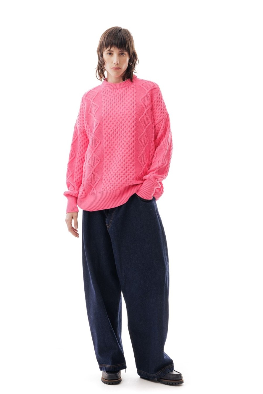 Abbigliamento LC23 | Irish Knit Sweater Pink