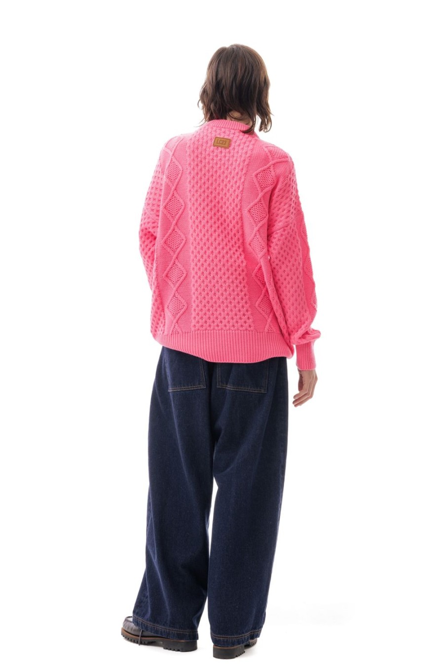 Abbigliamento LC23 | Irish Knit Sweater Pink