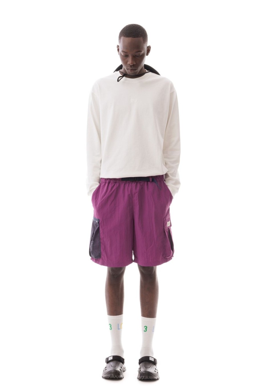 Abbigliamento LC23 | Nylon Cargo Shorts Violet