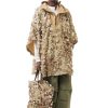 Abbigliamento LC23 | Laserated Nylon Camo Beige Cape Coat